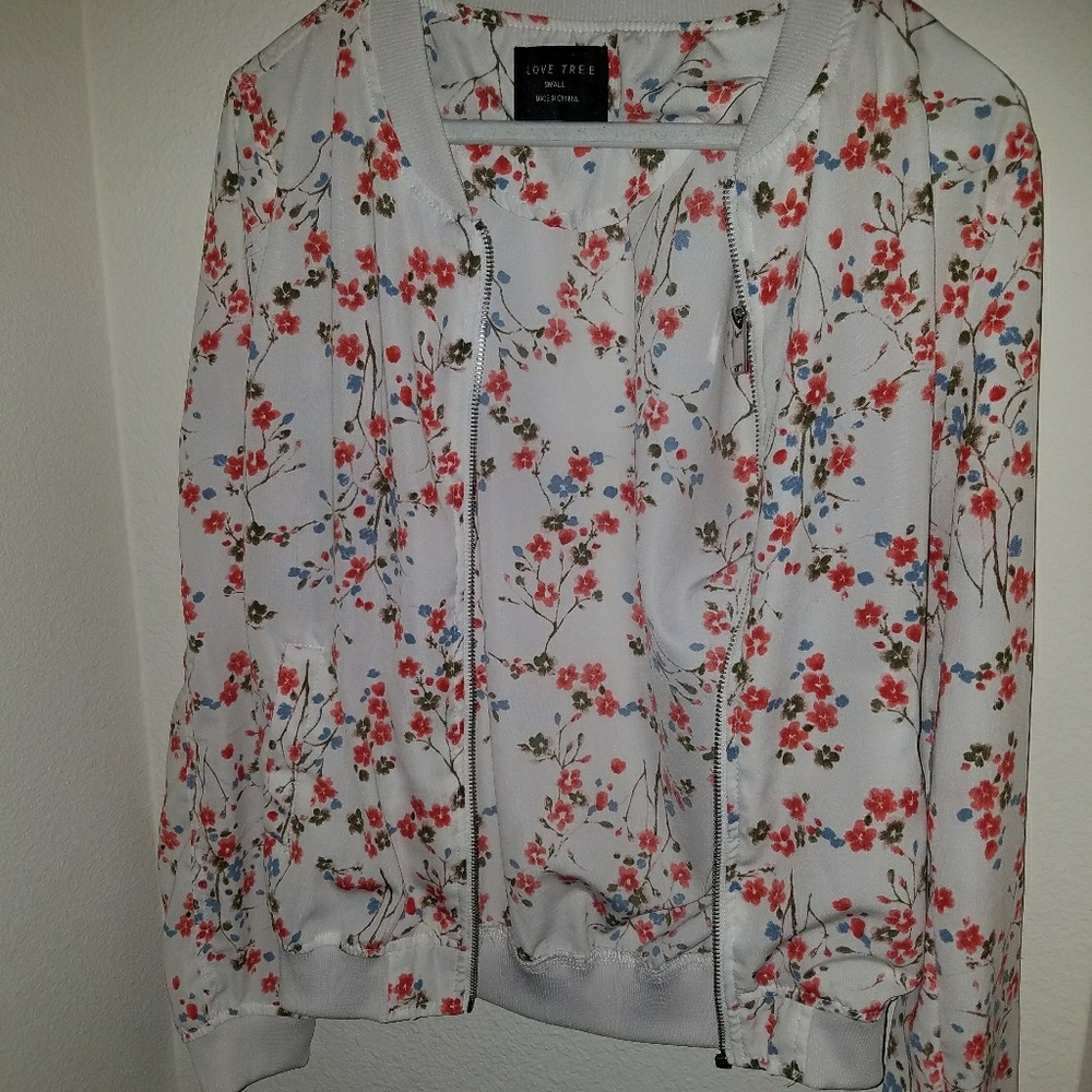 Flower bomber jacket